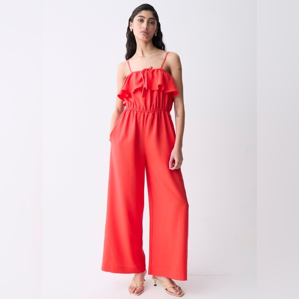 Deluc Boticas Jumpsuit in Tangerine- Size S- NWT